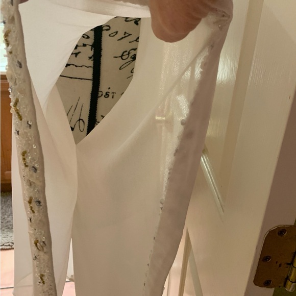 Rhona Sutton Cream Embellished Swim Coverup - Picture 5 of 12